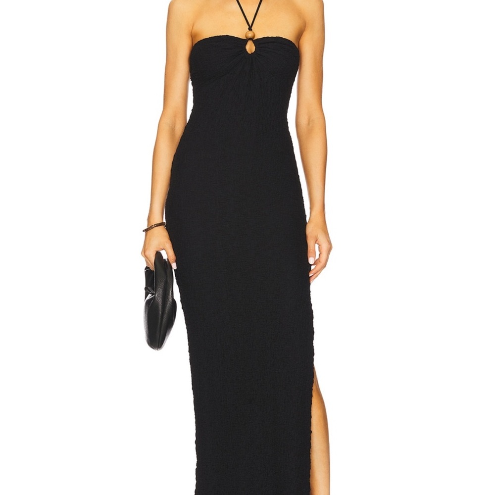 L*Space Black Halter Maxi Dress